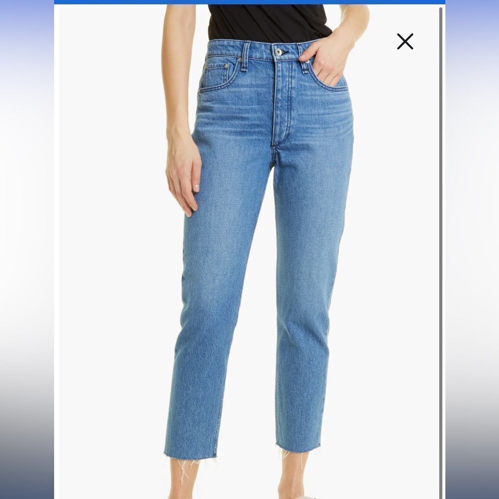 Rag & Bone Nina High Waist Ankle Cigarette Jeans 28